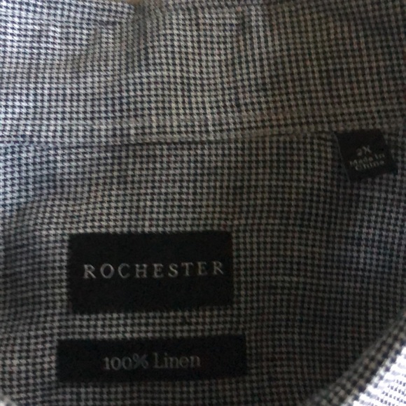 Rochester 100% Linen men’s shirt long sleeves size 2X - Picture 5 of 6